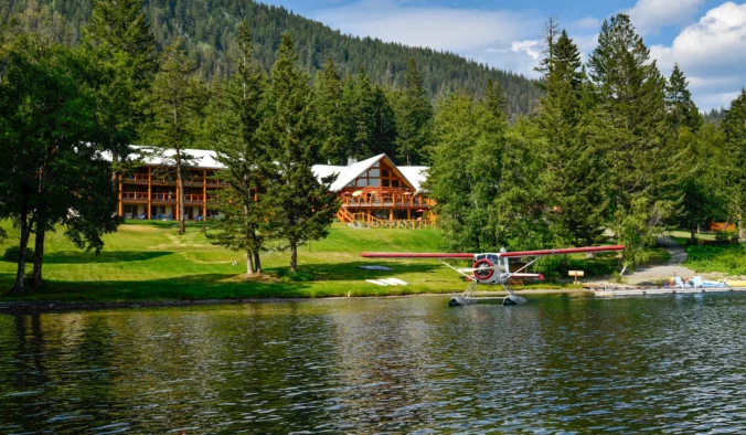 Tyax Lodge and Lake in the summer